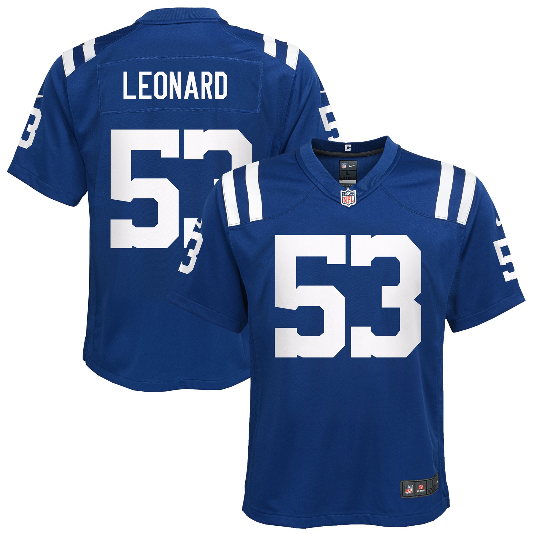 Youth Indianapolis Colts Shaquille Leonard Royal Game Jersey 2