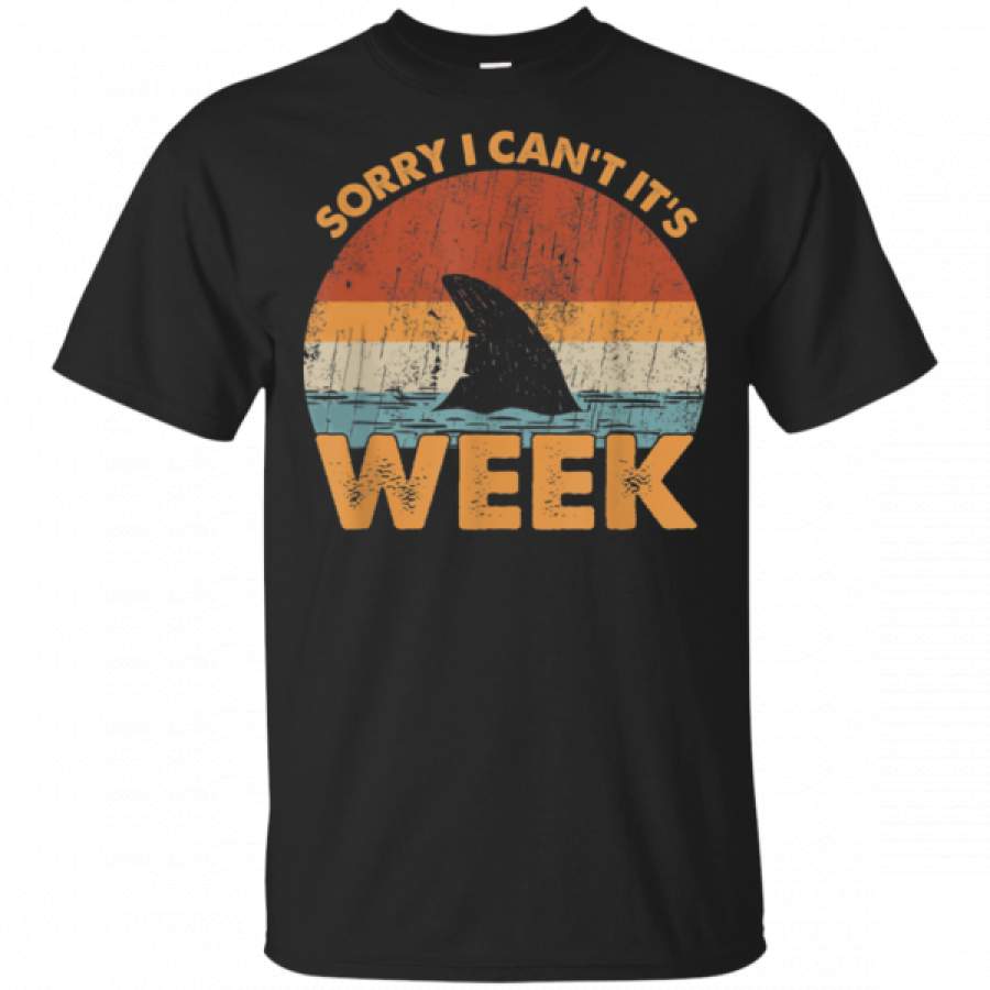 Vintage Retro Shark Week Sorry I Can't It's Week shirts – Cool Amazing Fashion