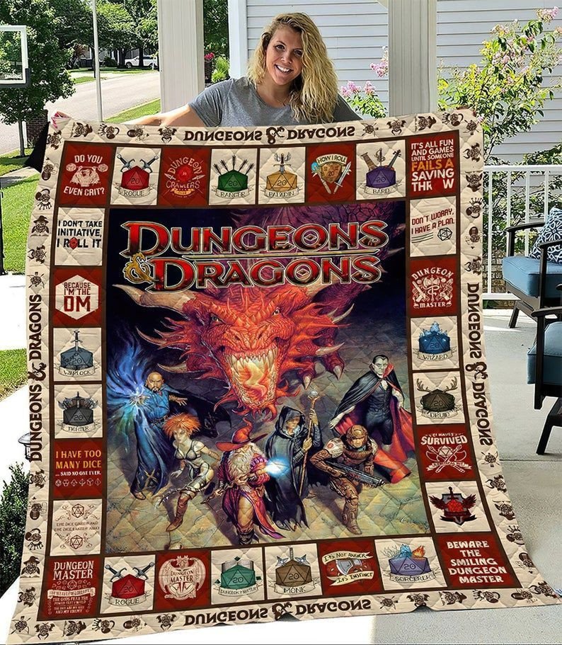 Dungeons And Dragons Video Game Gift For Fan Quilt Blanket