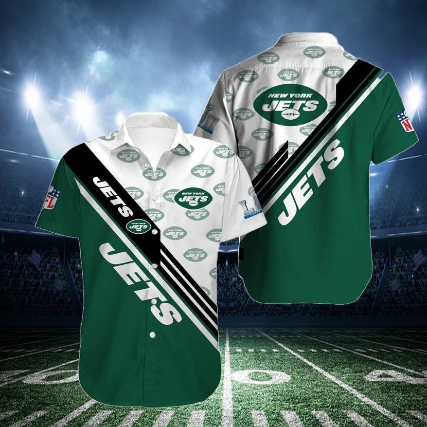 New York Jets Nfl Hawaiian Summer Shirt, New York Jets Summer Shirt, New York Jets Nfl Fan Hawaiian Shirt Short