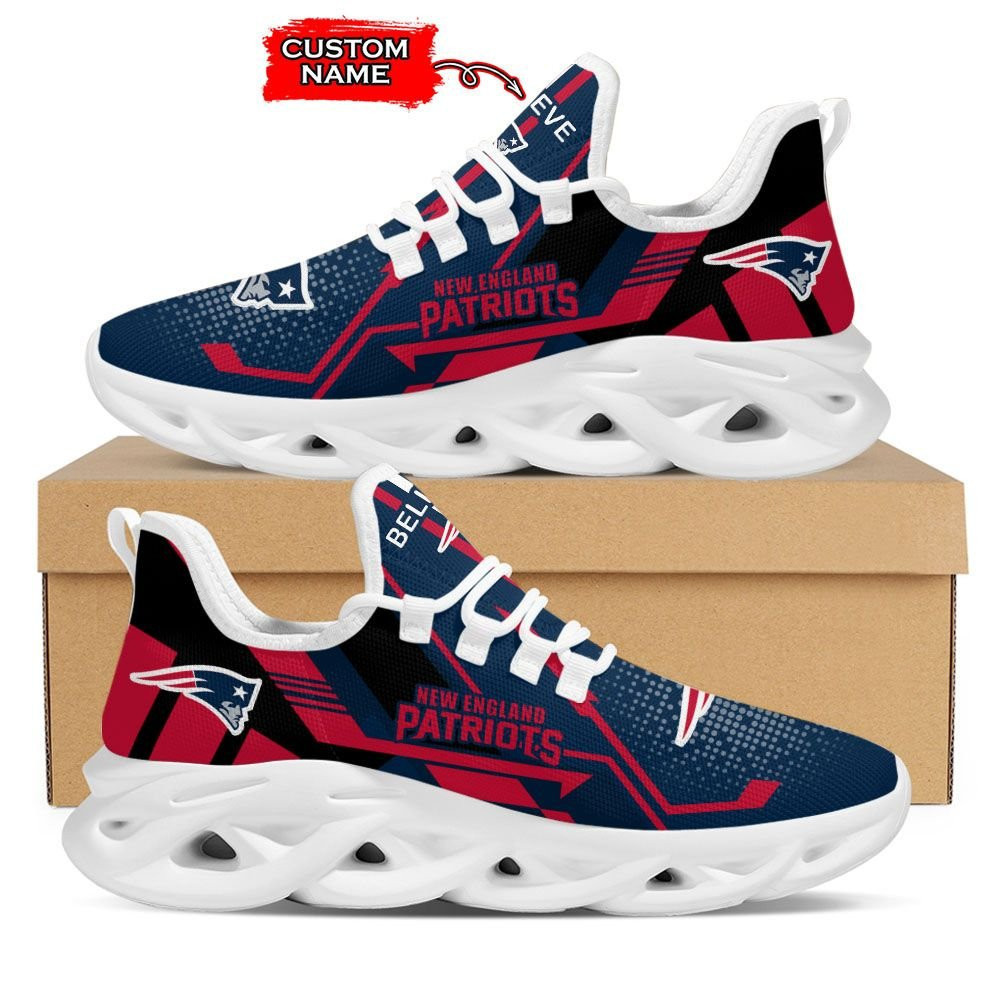 New England Patriots Personalized Yezy Running Sneakers Art 296