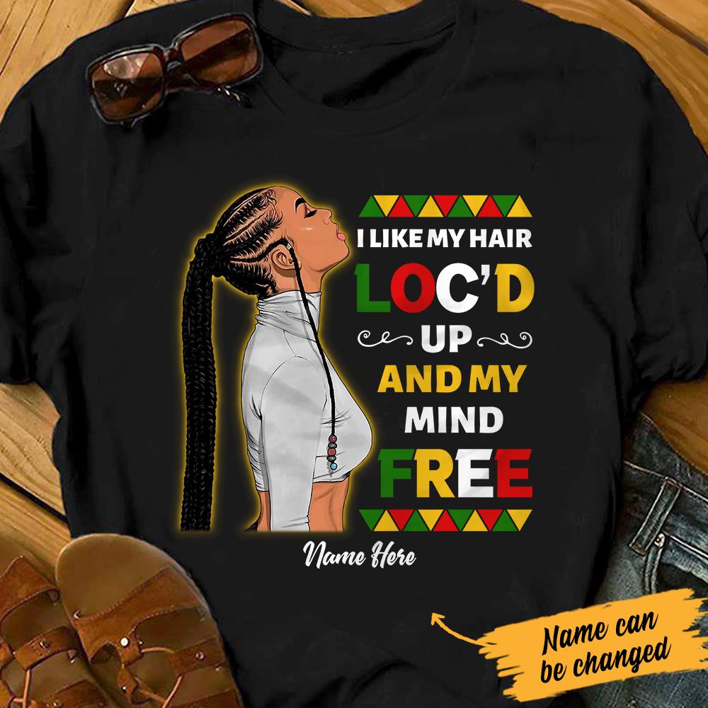 Personalized Bwa Locs Up & Mind Free T Shirt