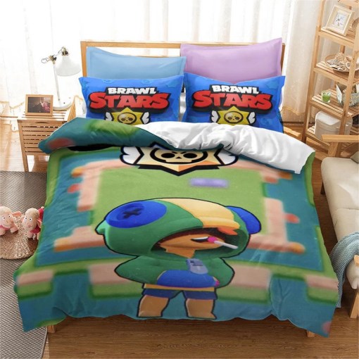 Brawl Stars 9 Duvet Cover Pillowcase Home Decor 3D Bedding Set 4422