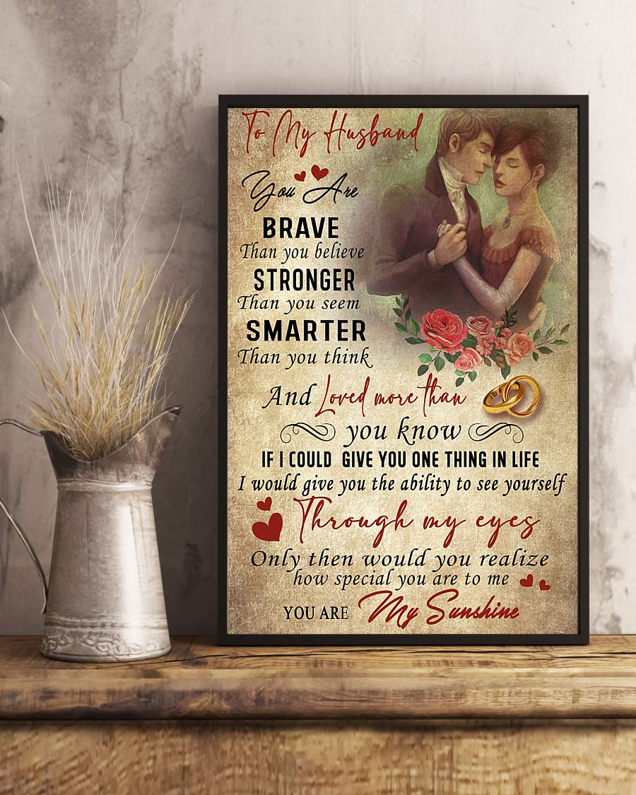 Gift For Husband – You Are My Sunshine Vertical Canvas And Poster – Valentine Gift | Wall Decor Visual Art