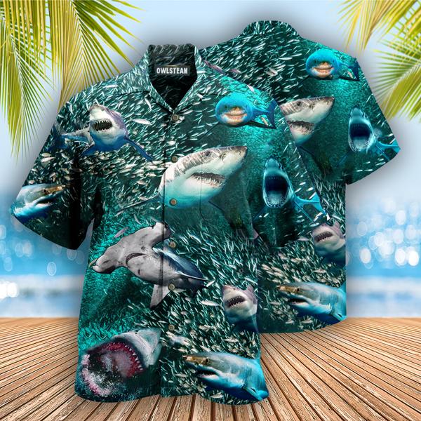 Shark In A World Full Of Fish Be A Shark Edition – Hawaiian Shirt Hawaiian Shirt For Men, Hawaiian Shirt For Women, Aloha Shirt