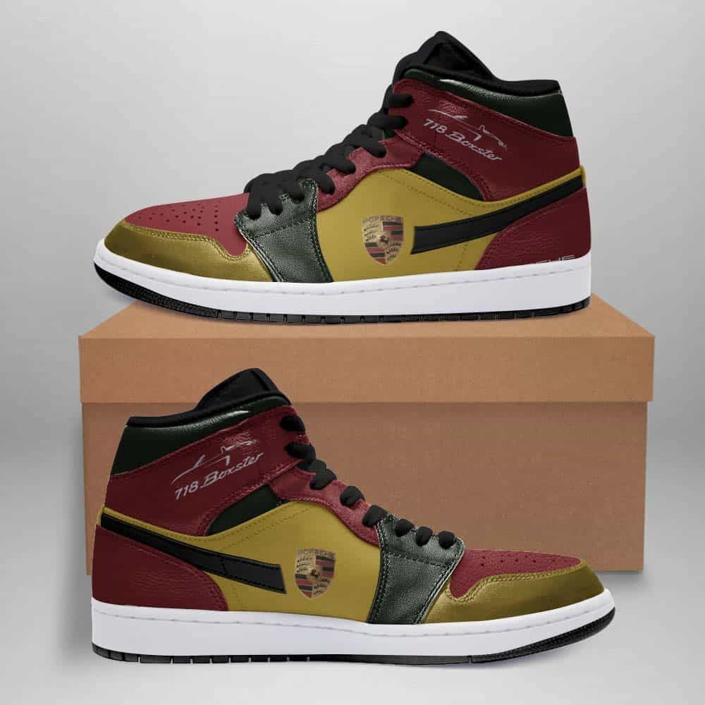 Porsche 718 Boxster Cayman Design Air Jordan 1 High Printing Shoes Sneaker