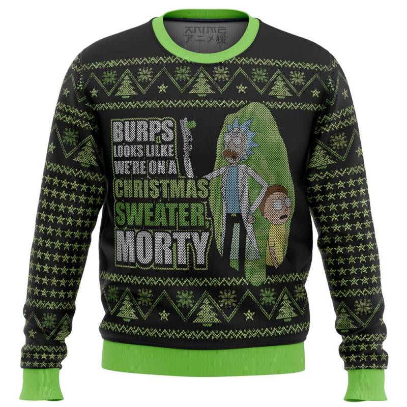 Rick and Morty We’re In a Xmas Sweater Premium Ugly Christmas Sweater