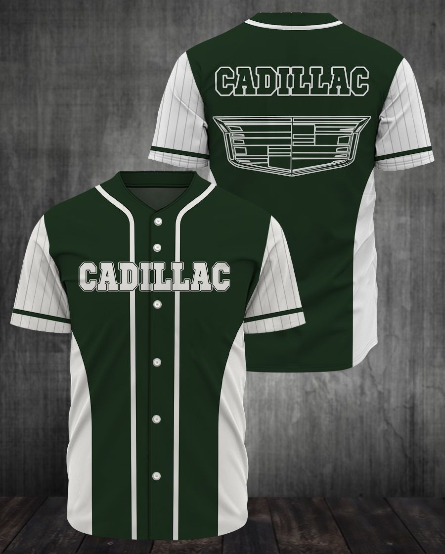 Cadillac Baseball Shirt 3D All Over Customized Ver 4 (Green)