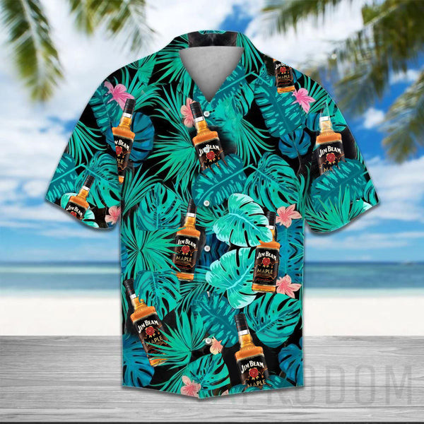 Green Tropical Palm Jim Beam Hawaii Shirts For Men And Women Ha100197