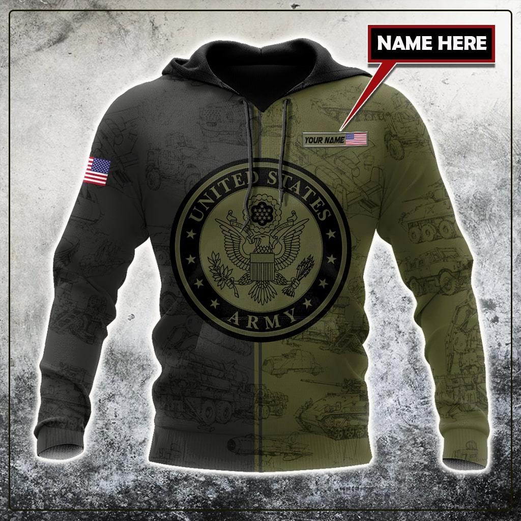 Army Customize Name 3D All Over Printed Shirts TNA27052105