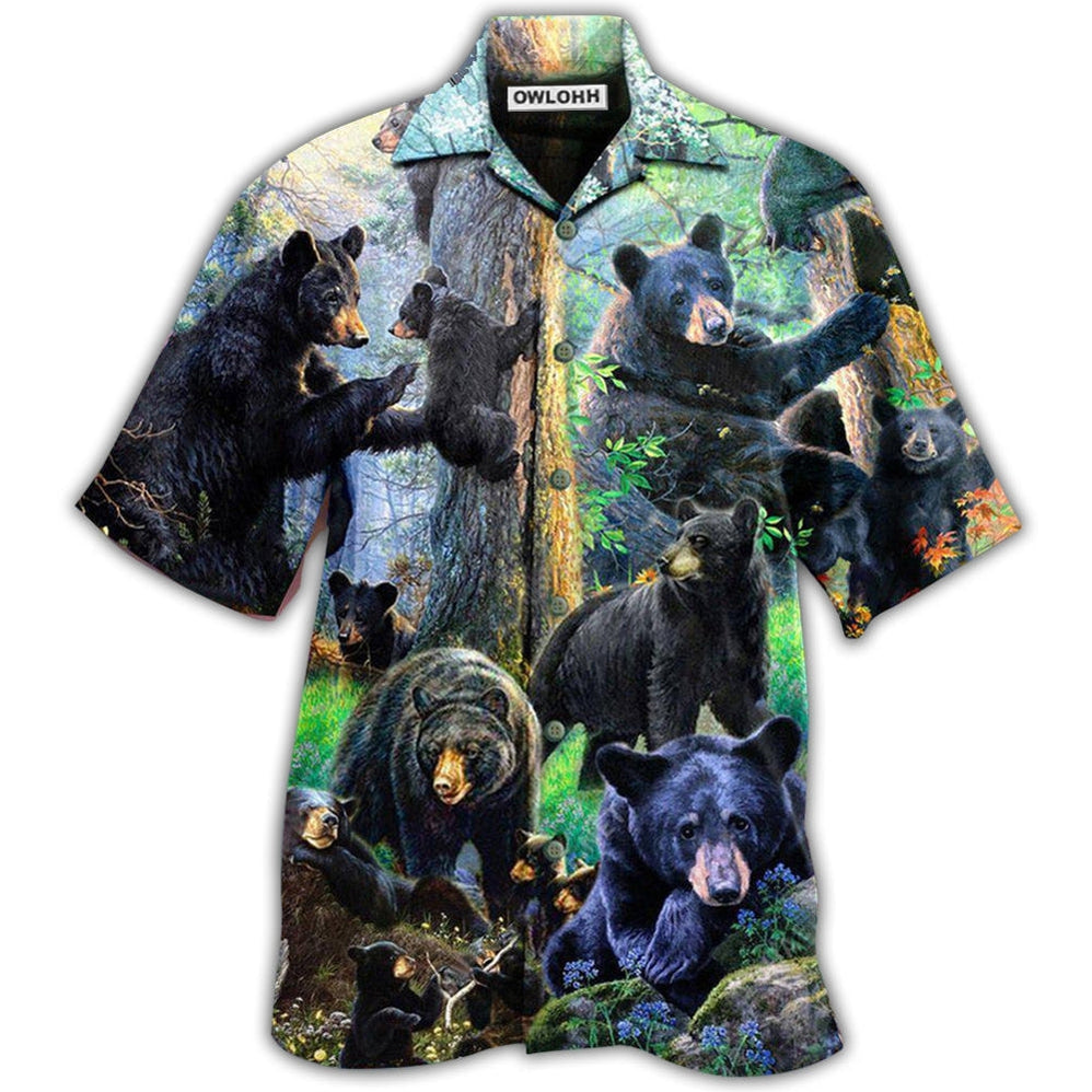 Bear Black Family Into Spring Hawaii Shirt Ha105048