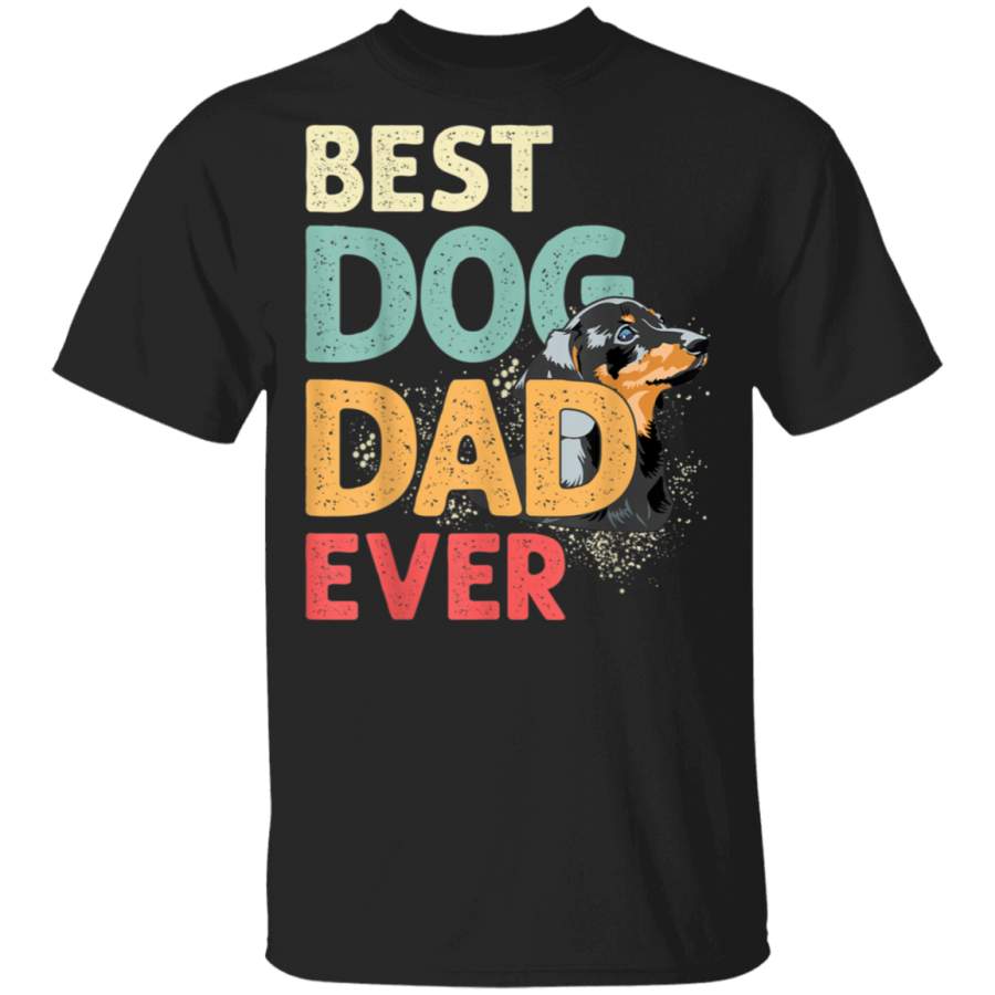 Mens Retro Best Dachshund Dad Ever TShirt TShirt