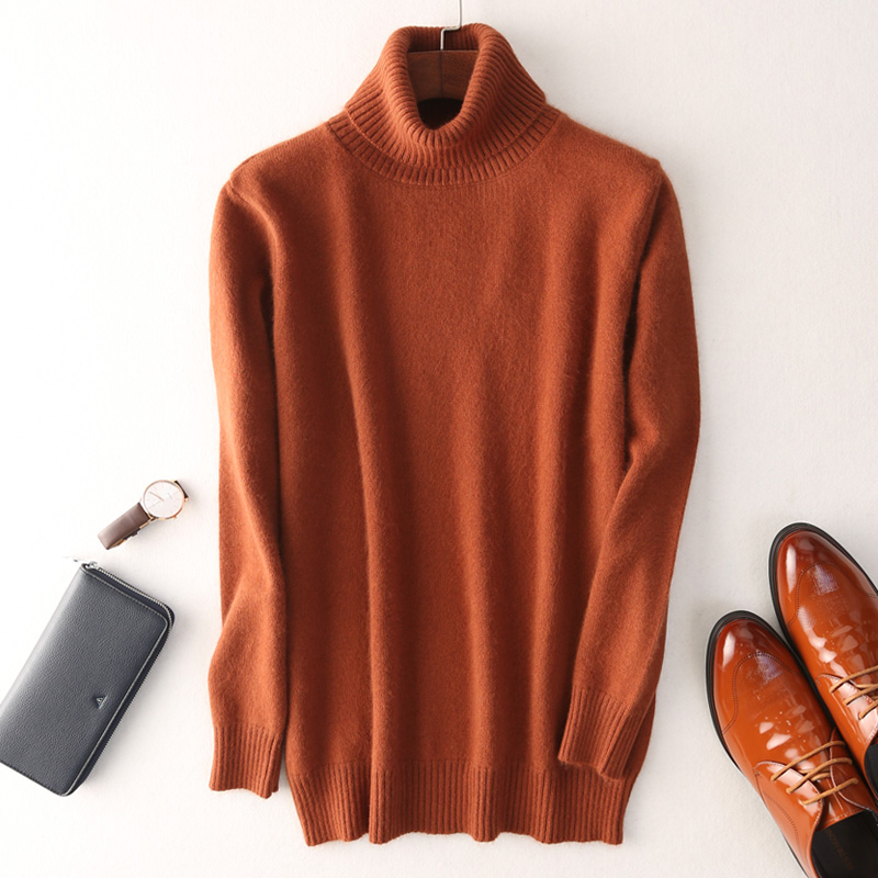 Super Warm 100% Cashmere Turtleneck Men Sweater 2022 Autumn Winter Man Daily Wear Pullover Pull Homme Jumper Wool Knit Sweaters alx