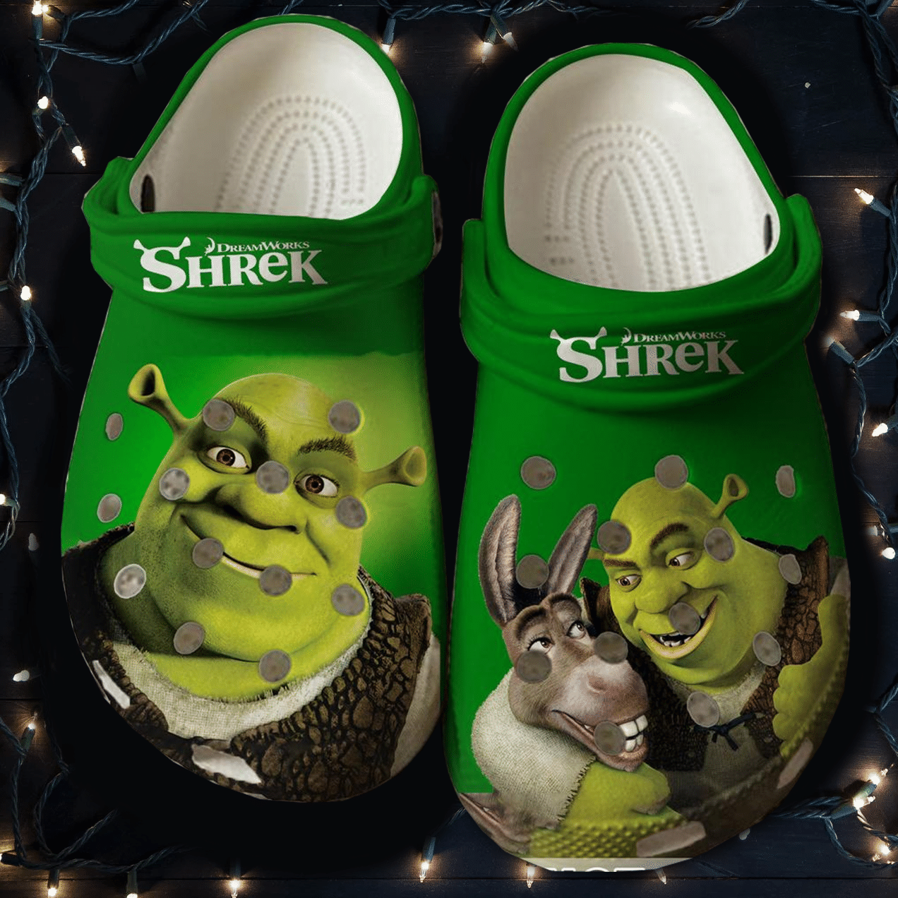 Dream Works Shrek For Men And Women Gift For Fan Classic Water Rubber Crocss Crocband Clogs, Comfy Footwear