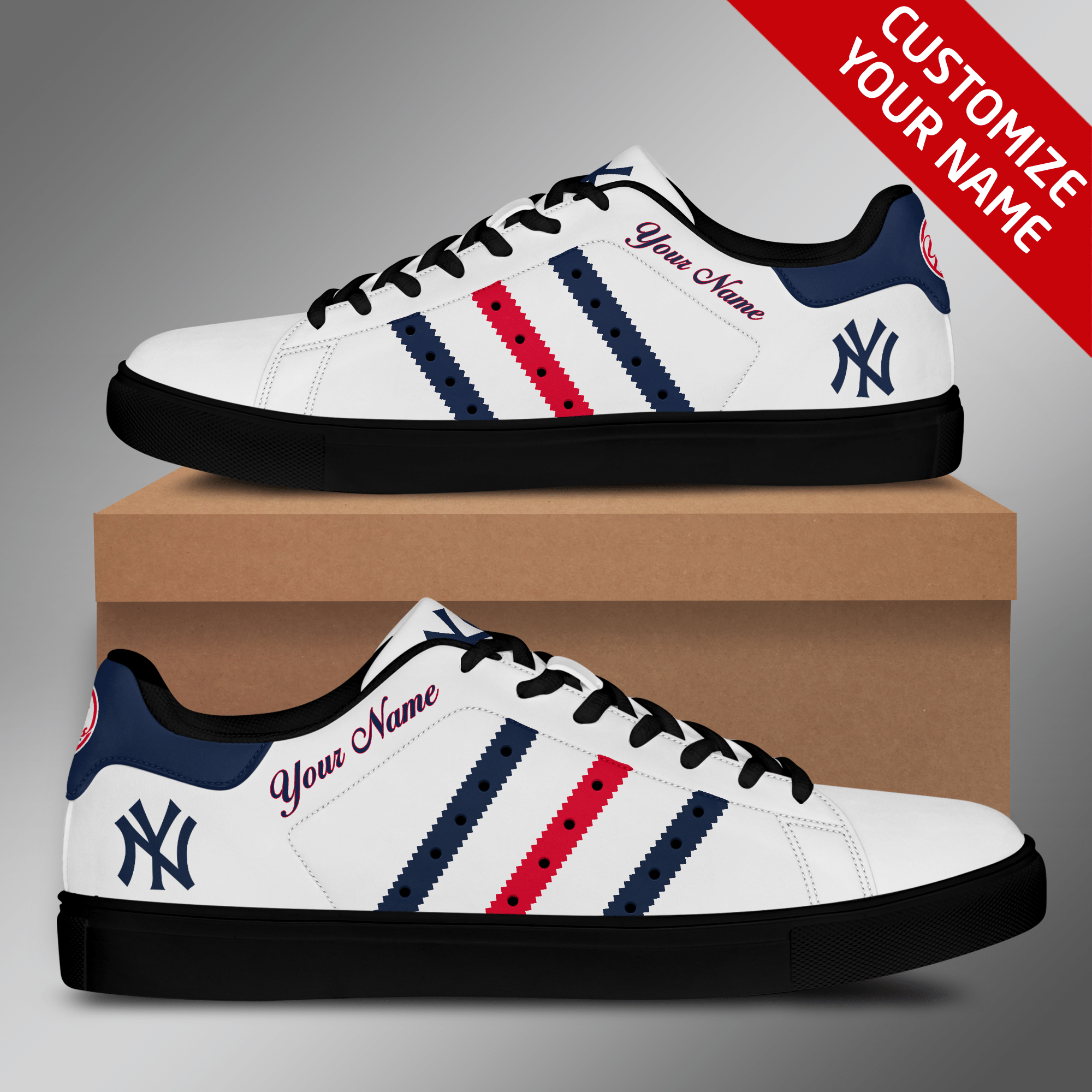 Nyy Custom Name Low Top Shoes – V1