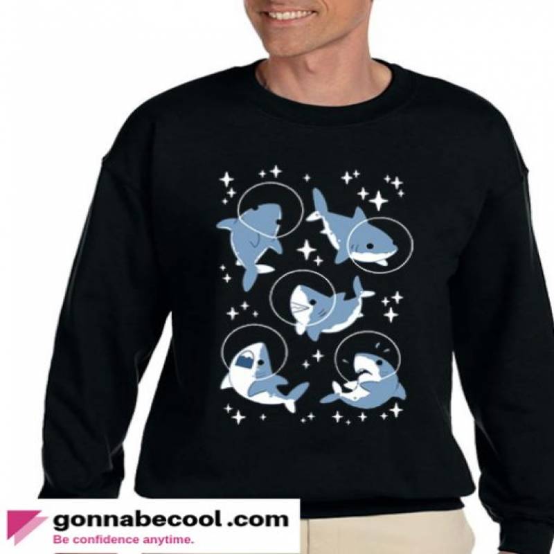 SPACE SHARK PATTERN Impressive Sweatshirt