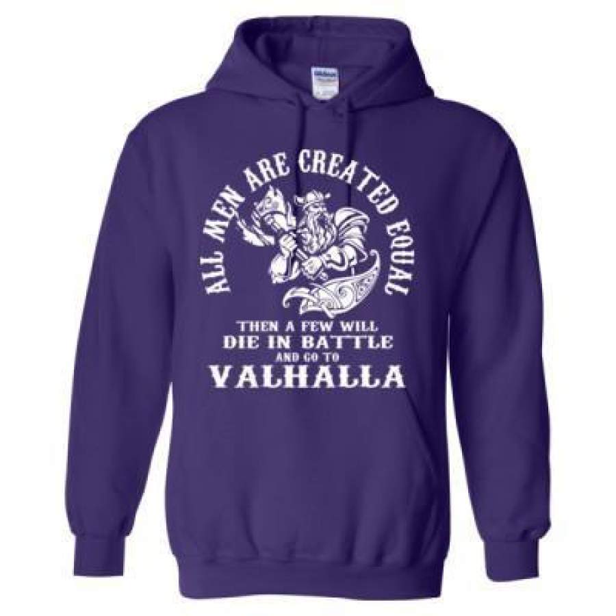 AGR All Men Are Created Equal Then A Few Will Die In Battle And Go To Valhalla – Heavy Blend™ Hooded Sweatshirt