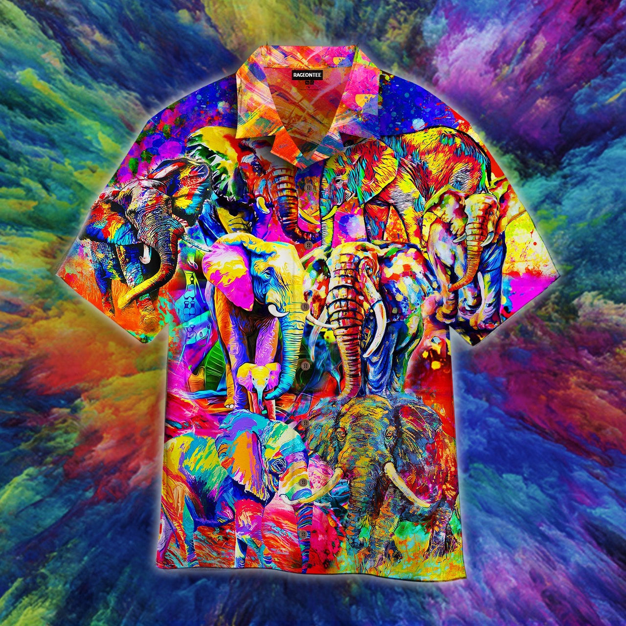 Colorful Elephants Aloha Hawaii Shirts For Men Women Ha50897