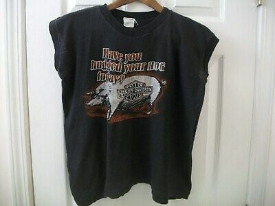 Vintage Harley Davidson T Shirt M Motorcycles Hog Graphic Tee 70s Fantasy 5547