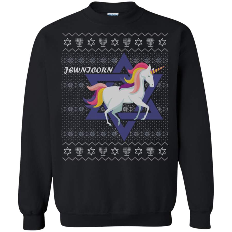 Ugly Christmas Unicorn Jewincorn Ugly Christmas Sweatshirt Gift Idea