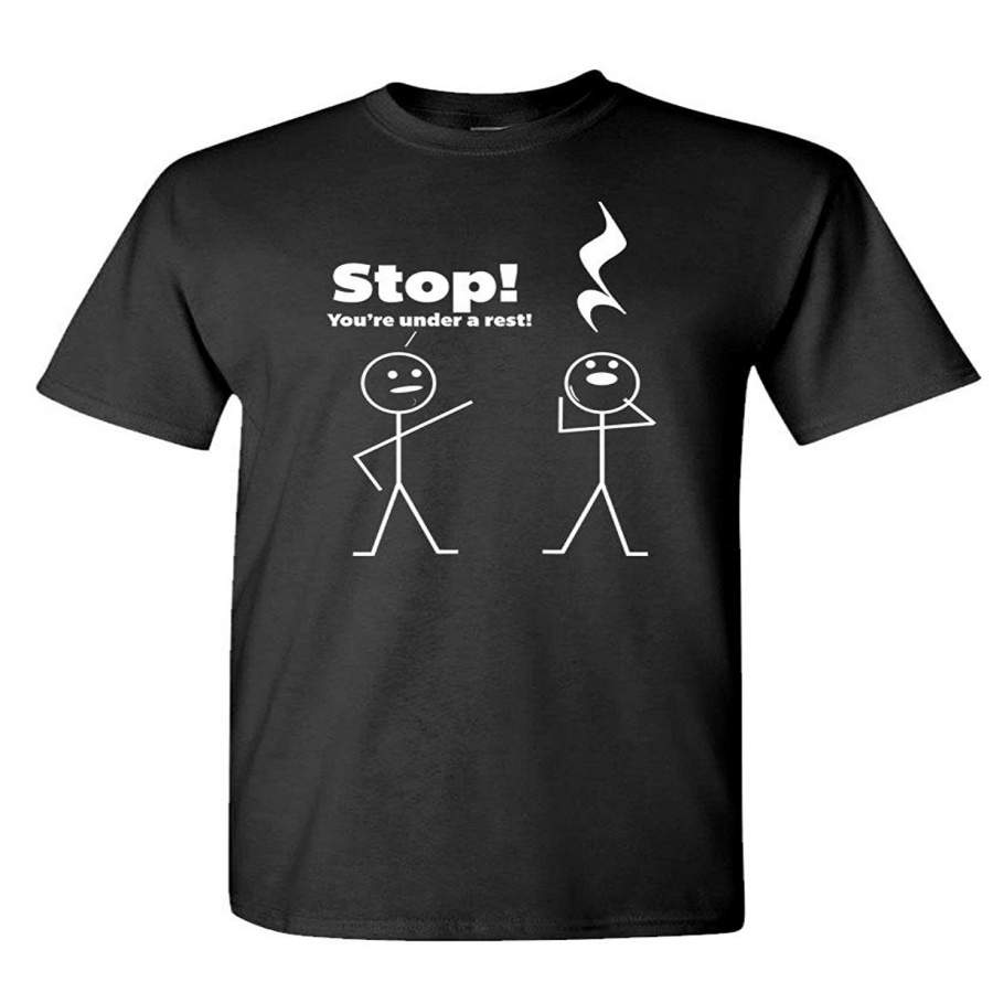 Stop! You’Re Under A Rest! – Funny Joke – Mens Cotton T-Shirt