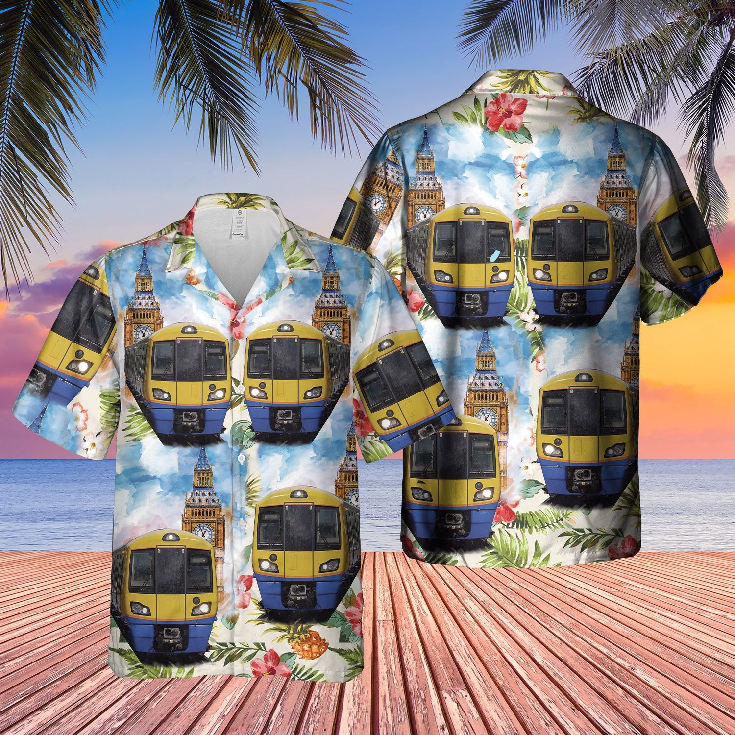 Train Driver Blue Unique Design Unisex Hawaii Shirt For Men And Women Ha81826