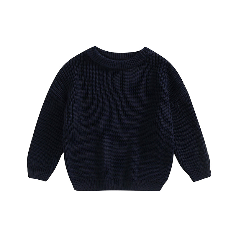 3M-5T Sweater Toddler Boys Girls Fall Winter Clothes Solid Knitted Pullover Sweater Jacket Outwear Tops Baby Outfit alx