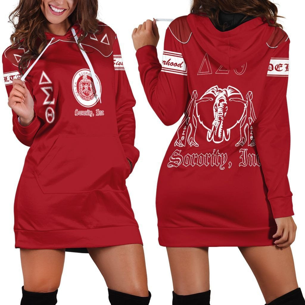 Sorority Dress – Elephant Delta Sigma Theta Sorority Hoodie Dress