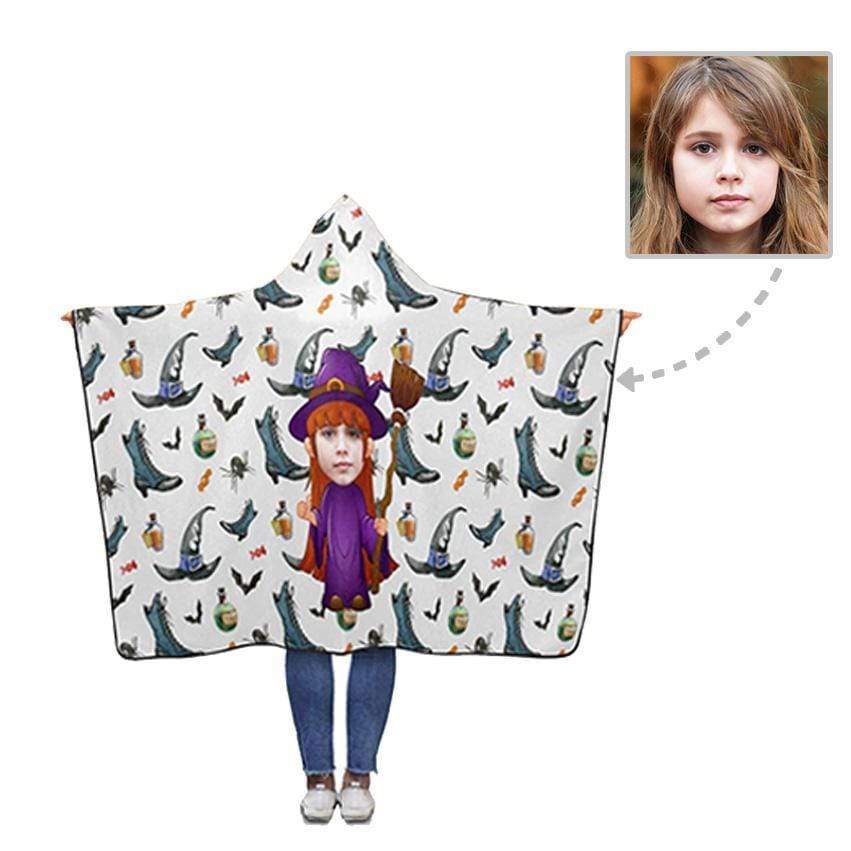 Custom Face Witch Hooded Blanket