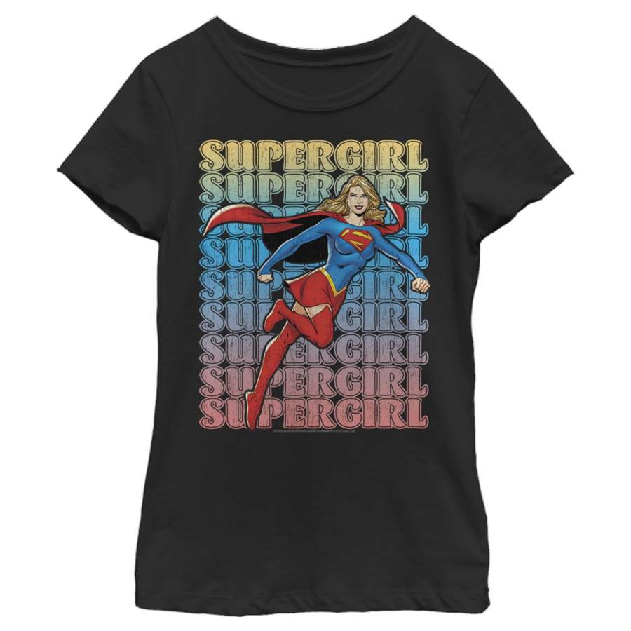 Superman Girl’s Super Girl Vintage  T Shirt