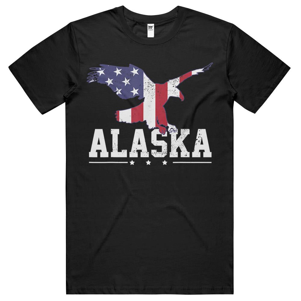 Alaska USA Flag Vintage Eagle 4th Of July American Gift T Shirts