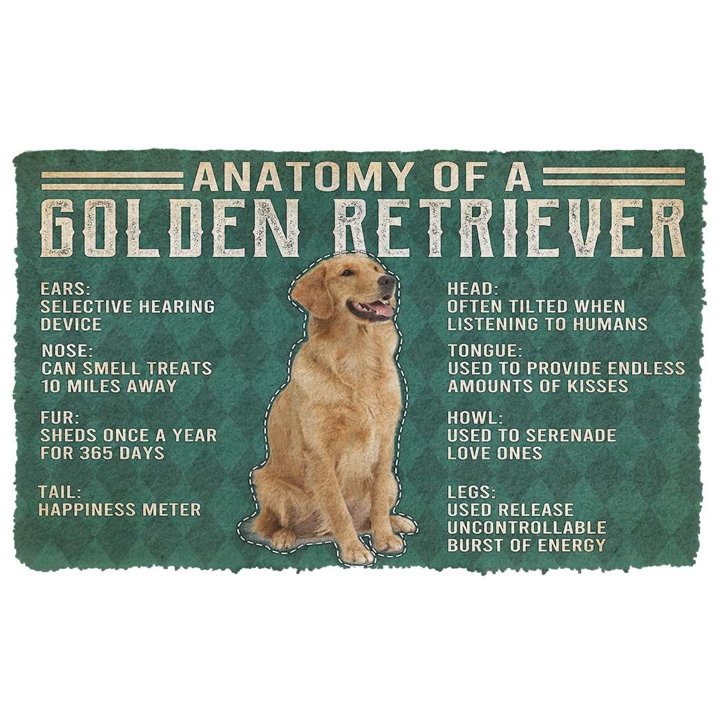 Alohazing 3D Anatomy Of A Golden Retriever Doormat