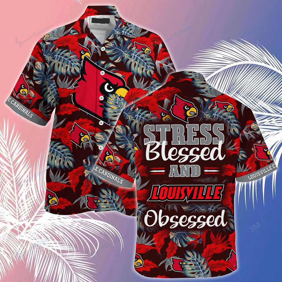 Louisville Cardinals Summer Hawaii Shirt 3 Ha35244