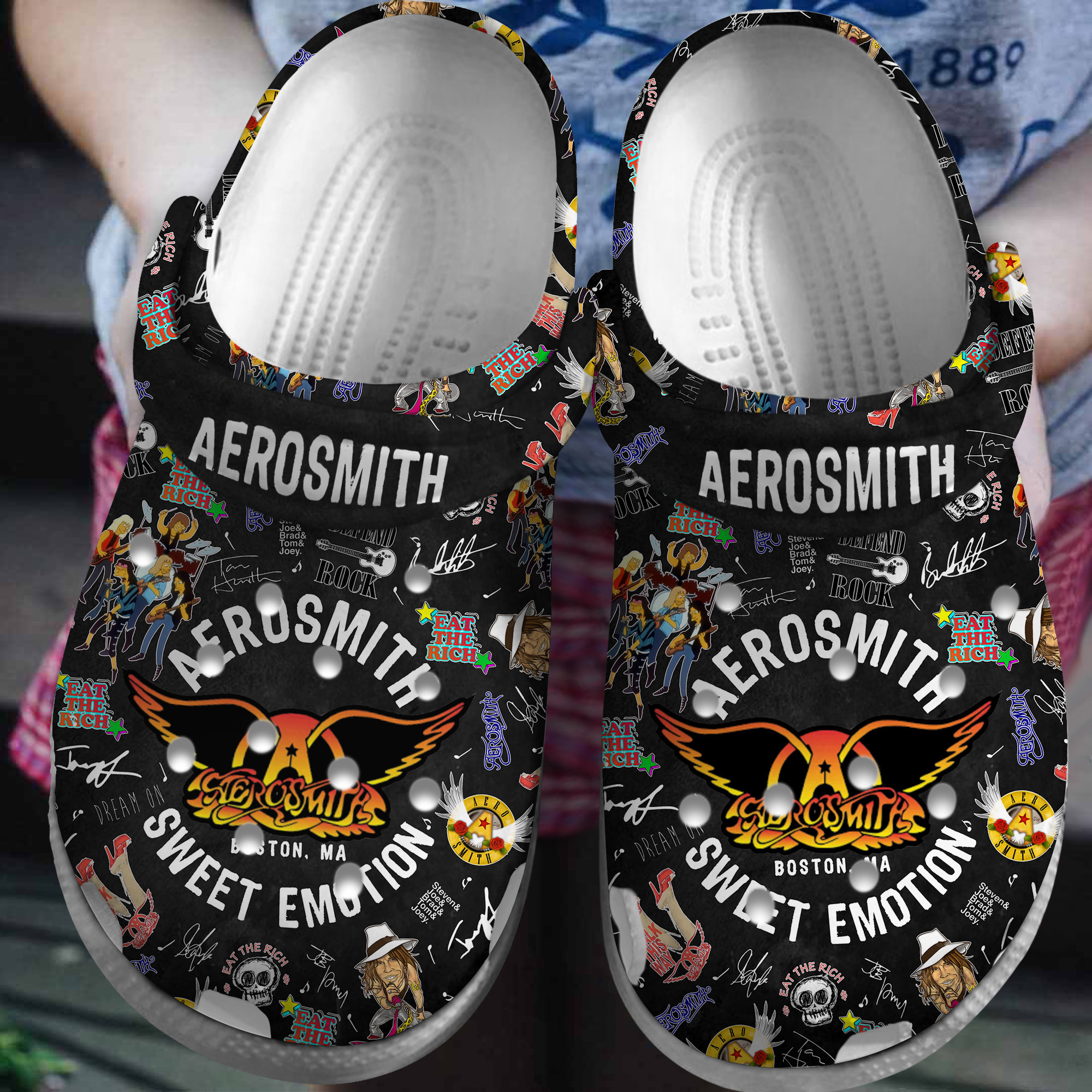 Aerosmith Music Crocs Crocband Clogs Shoes Comfortable For Men Women and Kids 2