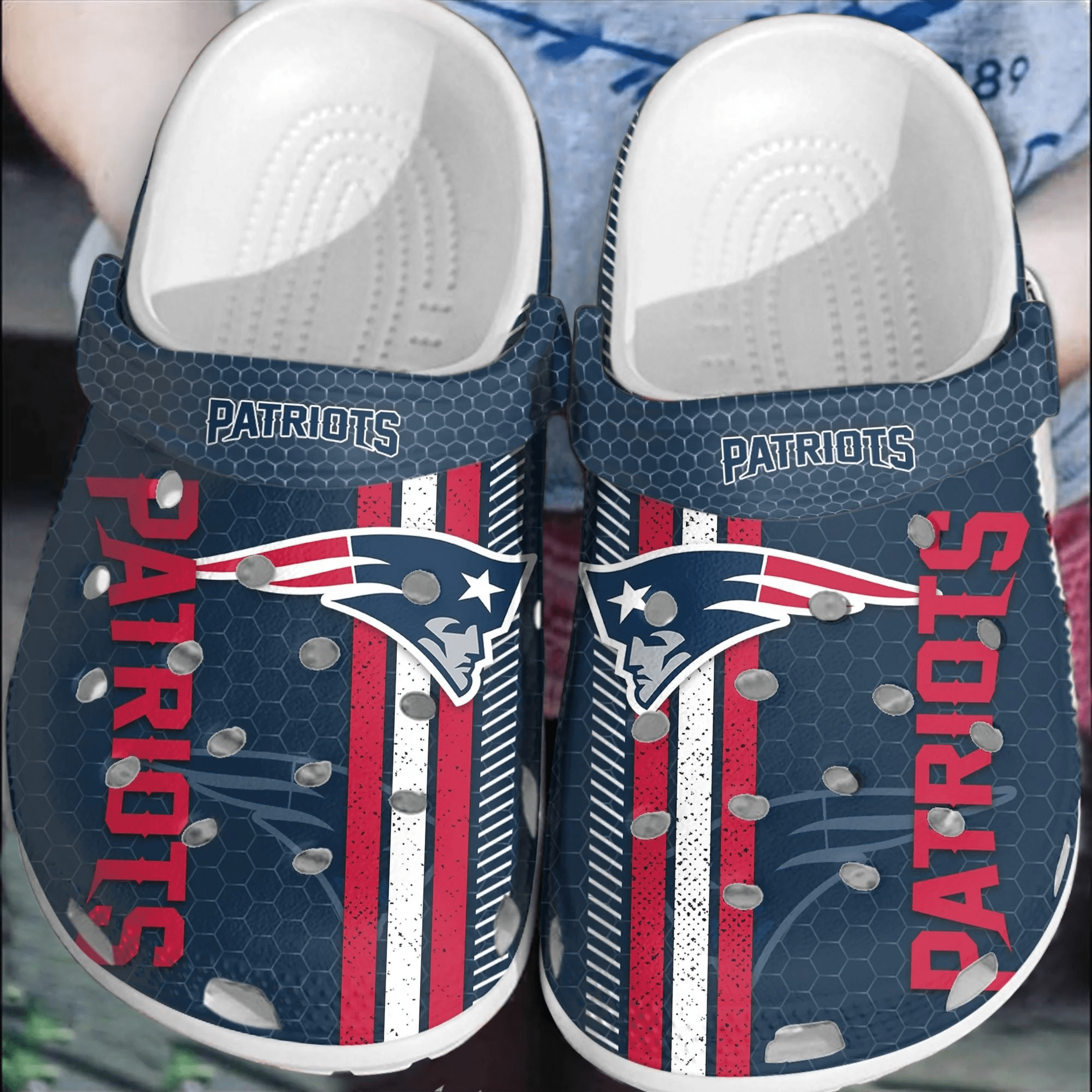 NFL Patriots Football Crocss Crocband Comfortable Shoes Clogs For Men Women