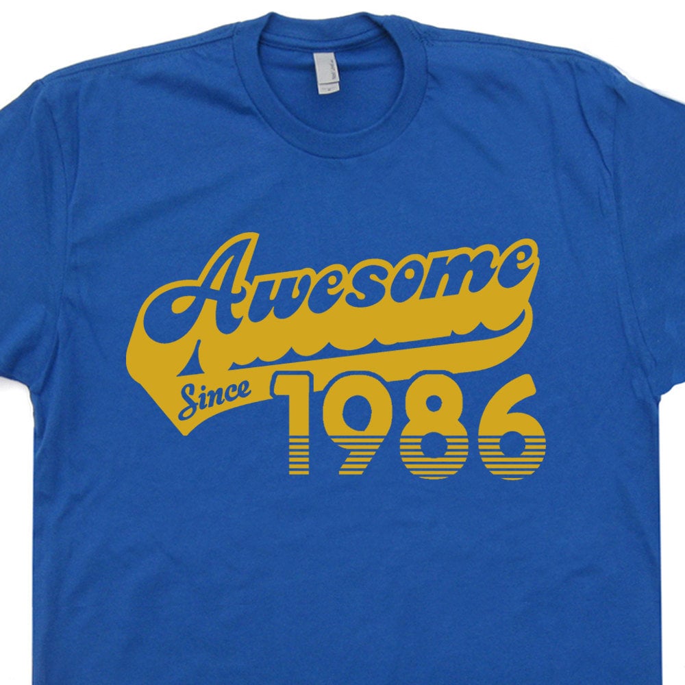 Awesome Since 1986 T Shirt 37th Birthday Shirt For Men Gift Saying Funny Mens Womens Born In 1986 Birthday T Shirt Vintage 80s Retro T Shirt