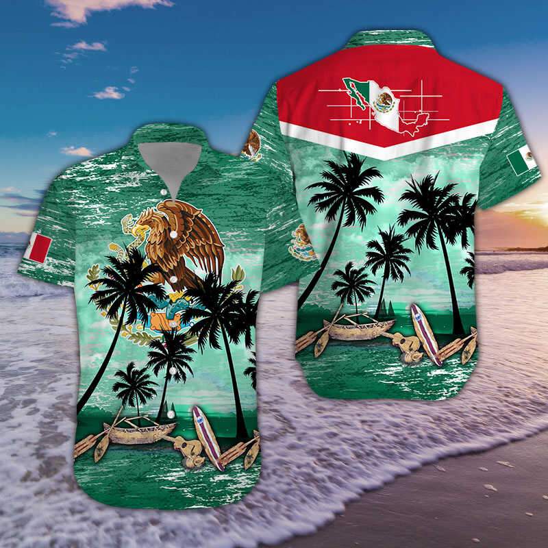 Hawaiian Aloha Shirts Mexico Palm Tree – Jamestees Store