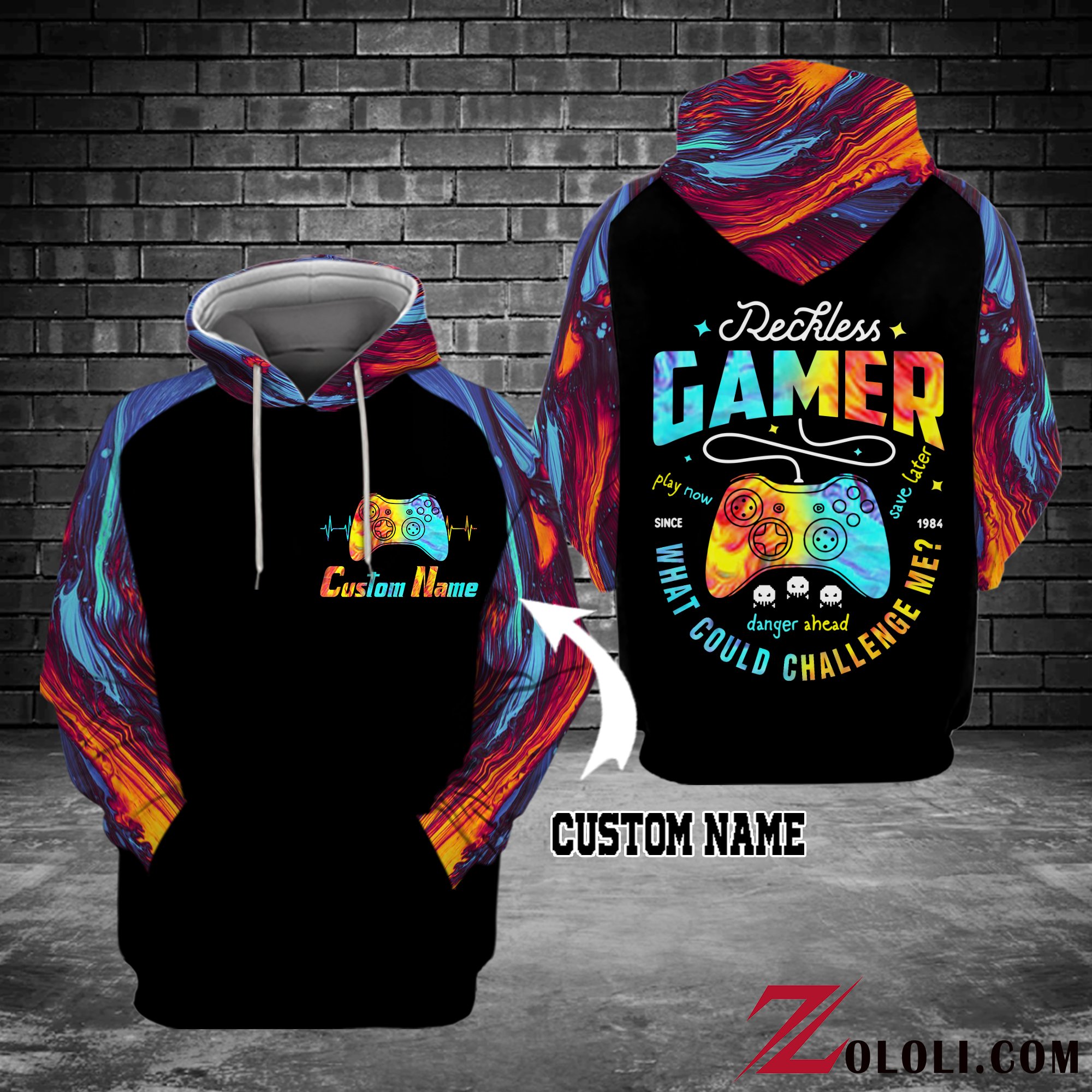 Reckless gamer- what could challenge me Hoodie Custom LKT