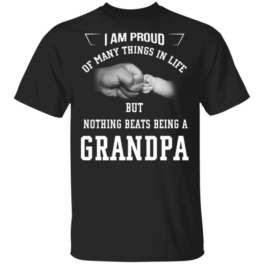 Mens Nothing Beats Being A Grandpa Father’s Day Tshirt