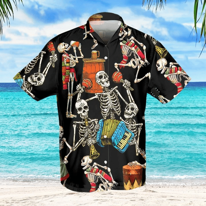 Skeleton Accordion Hawaii Shirt Unisex Adult Ha71936