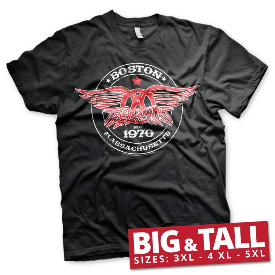 Aerosmith – Est. 1970. Boston Big & Tall T-Shirt