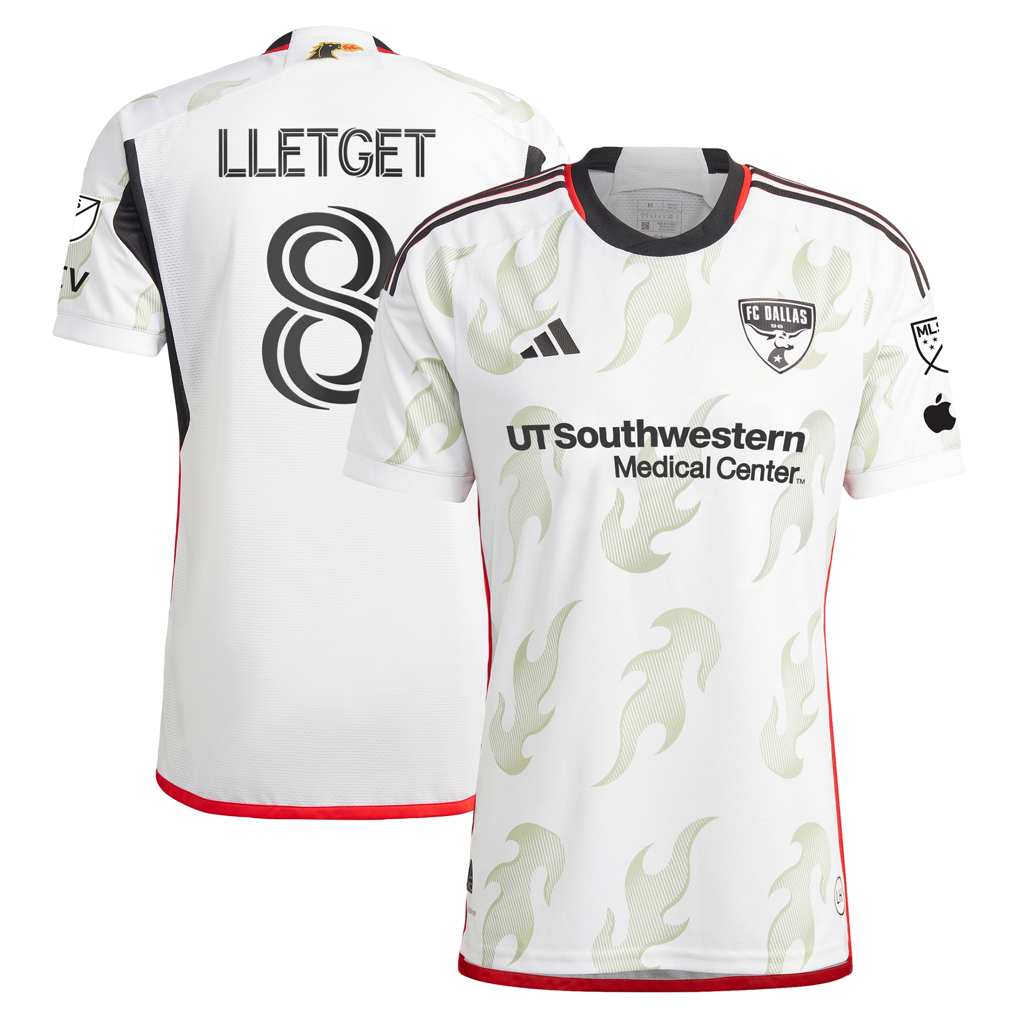 Sebastian Lletget FC Dallas 2024 Burn Baby Burn Authentic Player Jersey  White