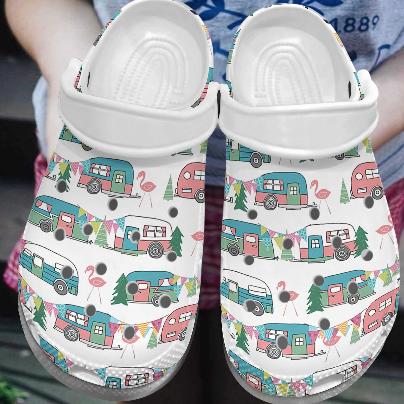 Camping Personalized Clog, Custom Name, Text, Color, Number Fashion Style For Women, Men, Kid, Print 3D Camping Holiday Pattern