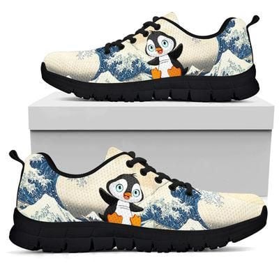 Penguin Beach Sneakers Shoes For Women, Shoes For Men Sneaker Custom Shoes