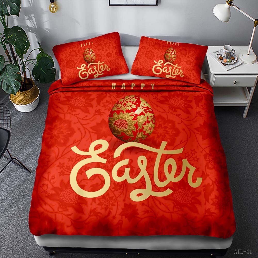 Cartoon 3D Rabbit Bedding Set Queen King Size Easter Duvet Cover Set Bedspread Cover Bed Sets 2/3Pieces Home Bedroom Decor