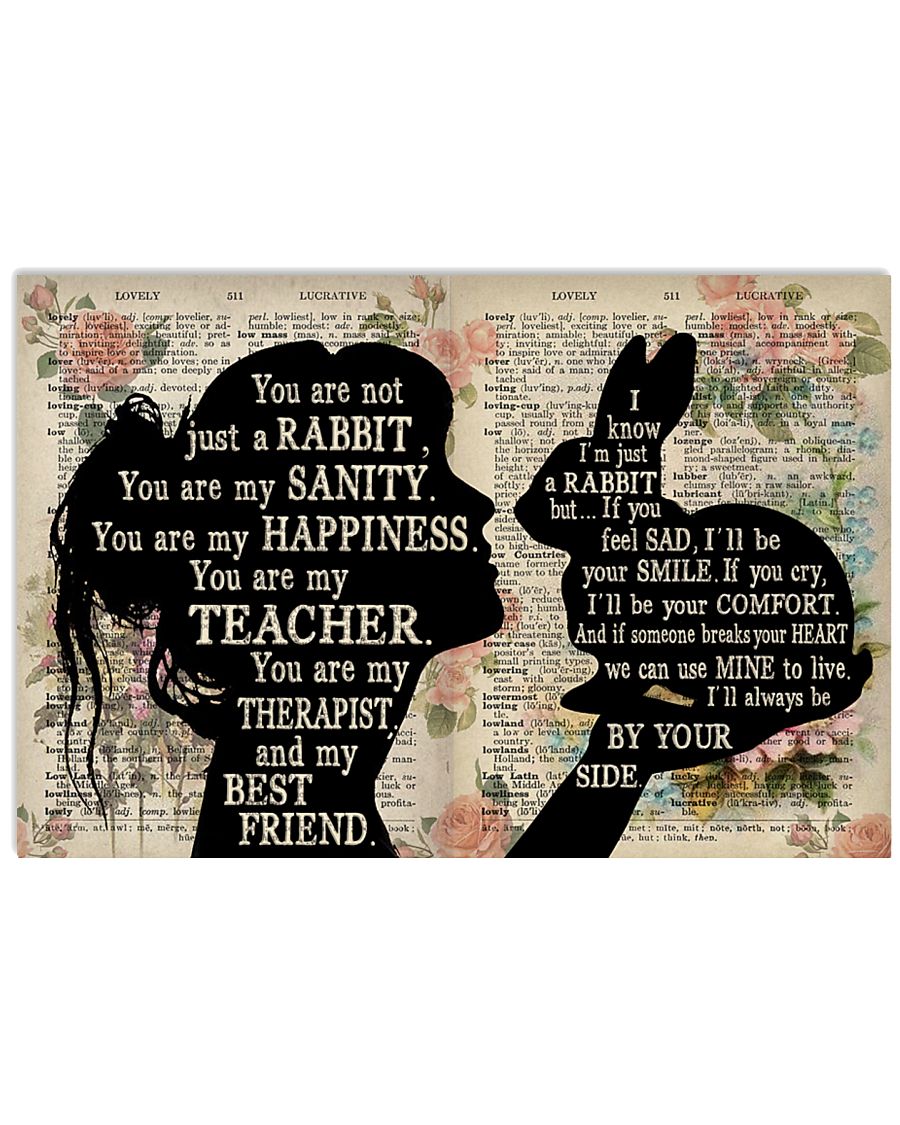 Rabbit You Are My Happiness Poster Print, Canvas Print Wall Art, Canvas Poster Wall Decor