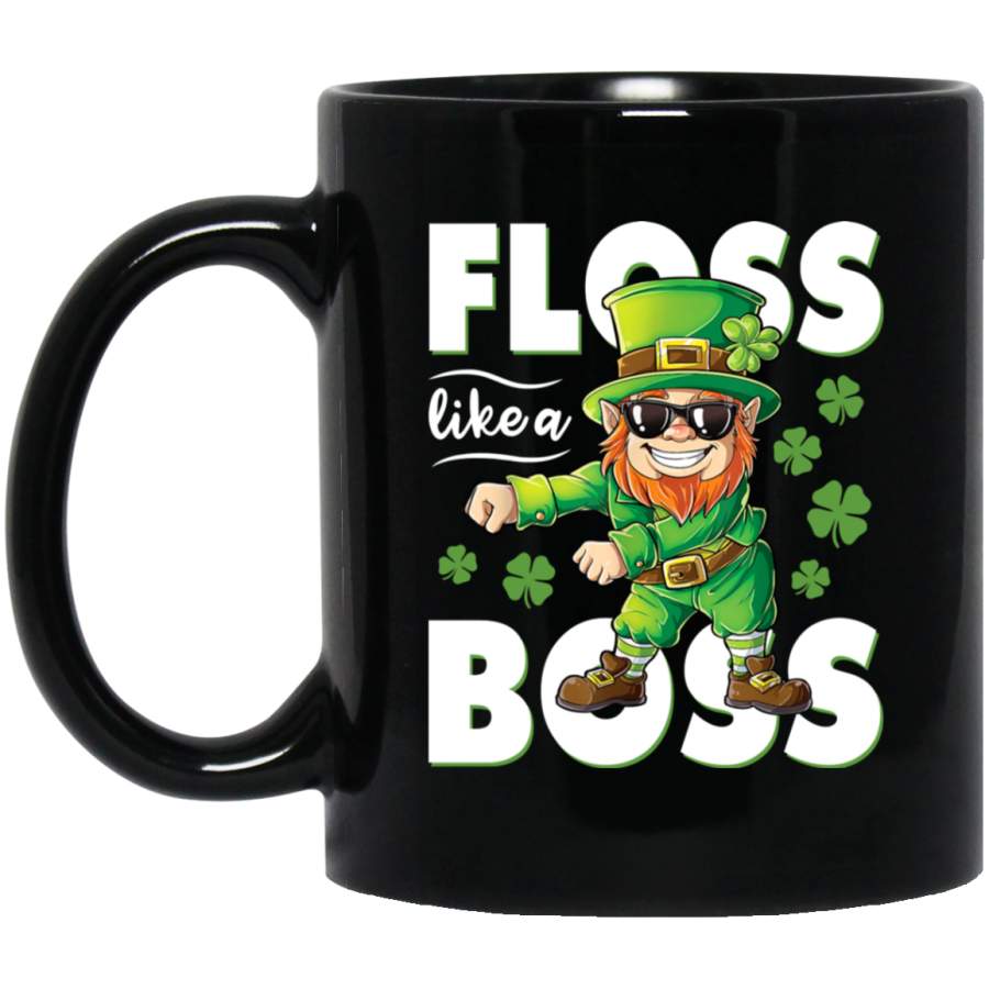 St Patricks Day Leprechaun Floss Like A Boss Funny Coffee Mug