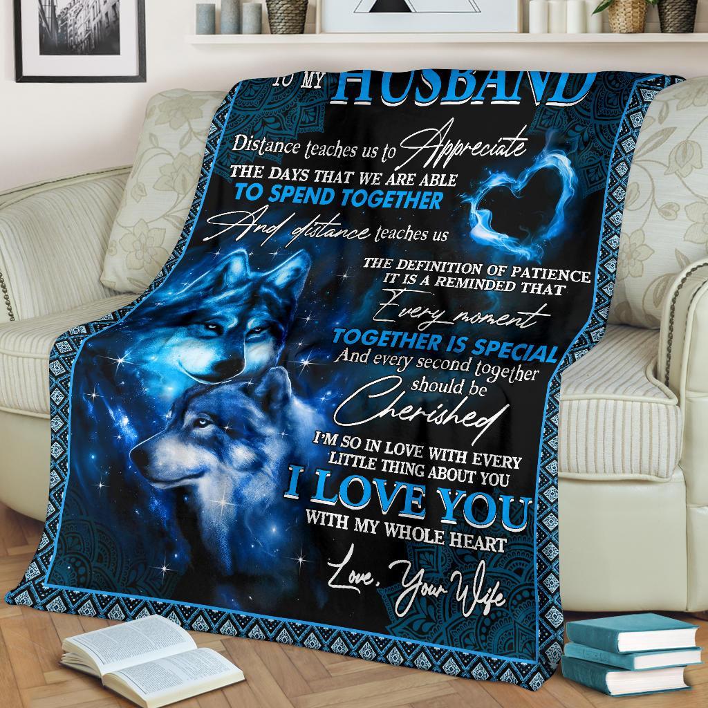 To My Husband Every Second Together Should Be Cherished Fleece Blanket Gift For Family,Birthday,Couple,Husband,For Him Gift Home Decor Bedding Couch Sofa Soft And Comfy