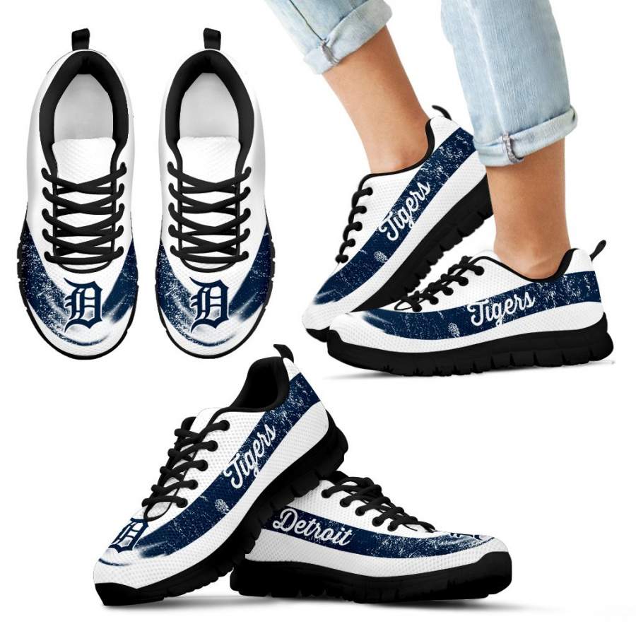 Single Line Logo Detroit Tigers Sneakers