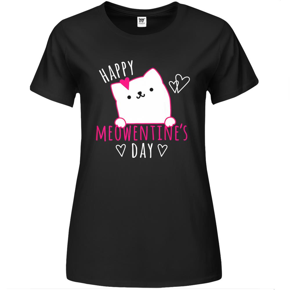 Cute Cat Valentines Day Shirt For Girls Kitty Quote Premium Womens T Shirts